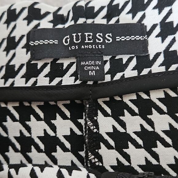 Guess Women's Houndstooth 2 Piece Matching Top & Midi Skirt Medium Black & White - Picture 11 of 16